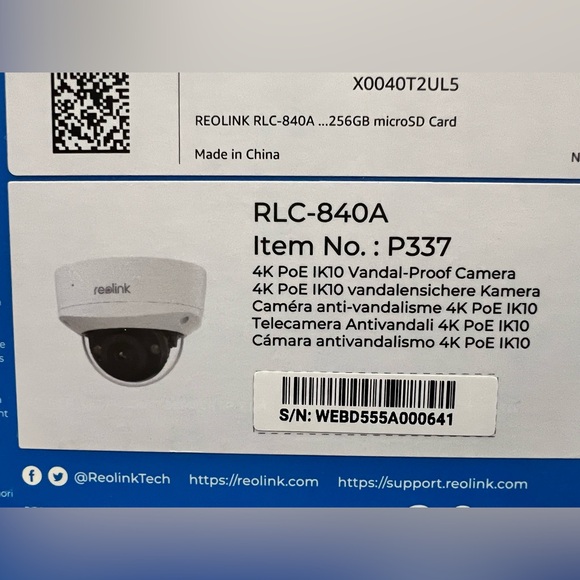 RLC-840A: 4K IK10 Vandal-Proof PoE Camera with Color Night Vision. NEW IN BOX - Picture 1 of 3